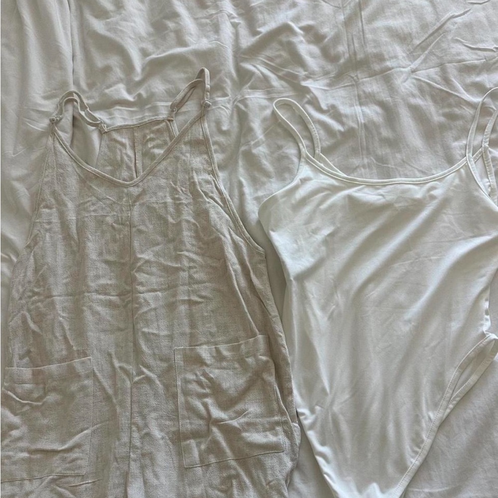 Elegant Cream and White Women's Intimates Set